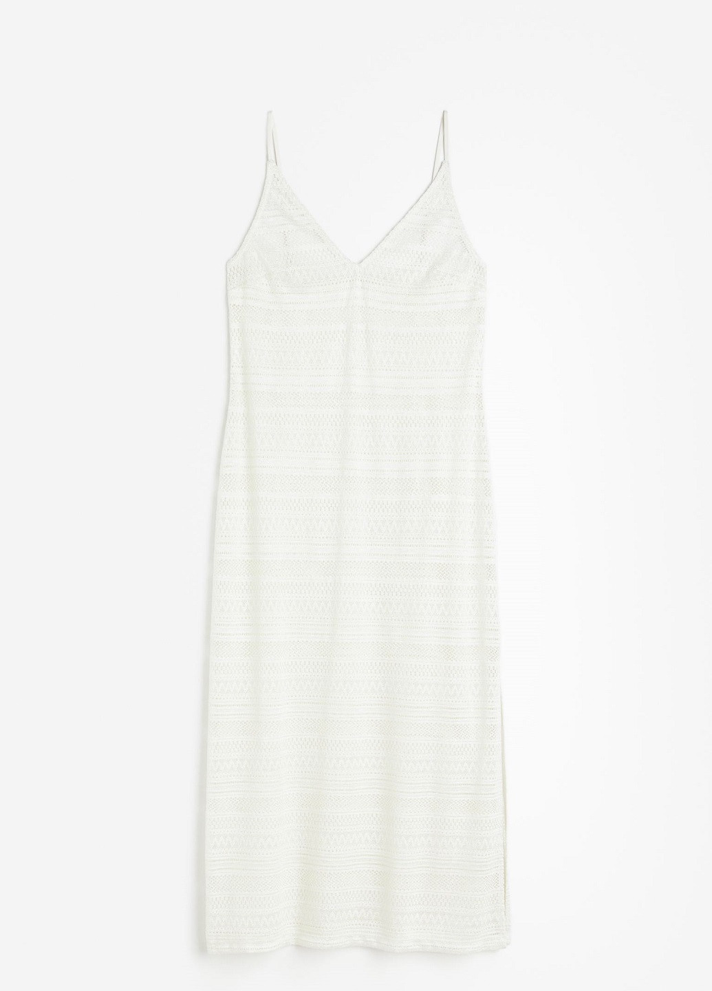 Белое коктейльное платье H&M однотонное
