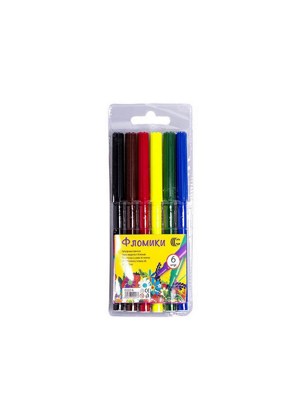 Дитячі Фломастери "Фломіки" CR550-6 6 кольорів Color-it (260476694)