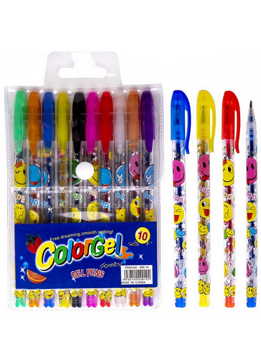 Набір ручок ароматизованих гелевих 10 кольорів 805-10 Bambi (260478576)