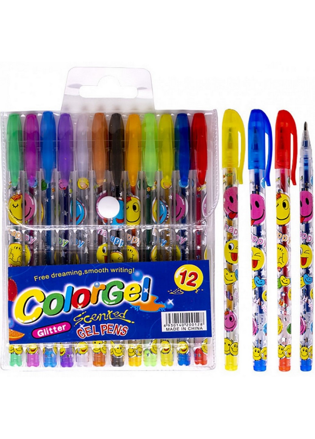 Набір ручок ароматизованих гелевих 12 кольорів 805-12 Bambi (260478581)