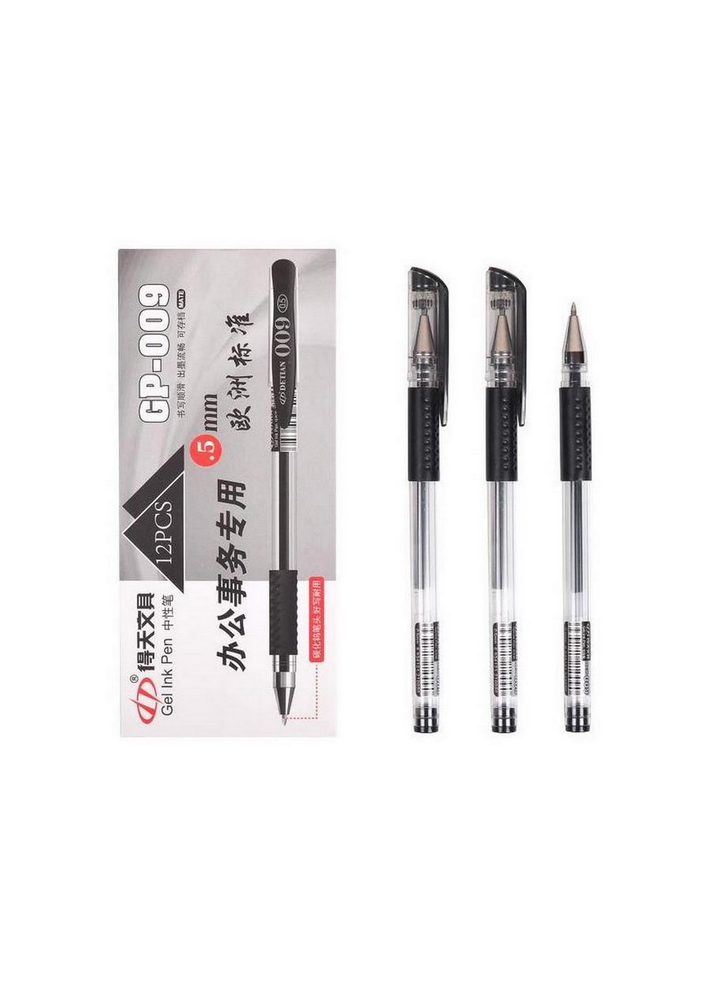 Ручка черная гелевая DT-009 упаковка 12 шт Color-it (260478592)