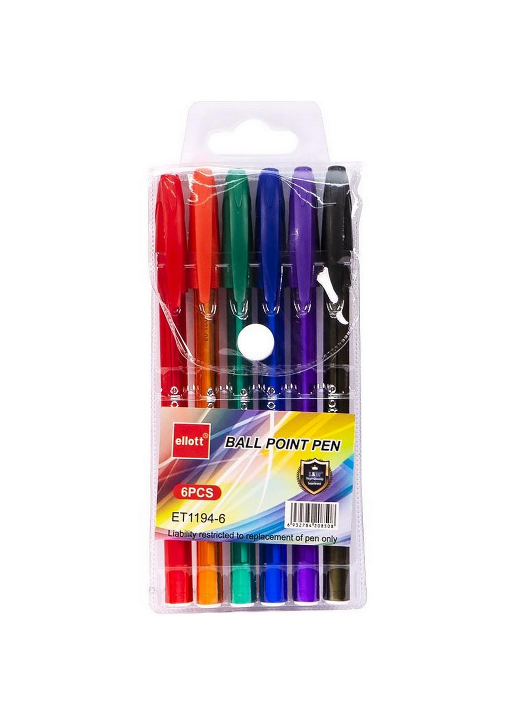Набір кулькових ручок "Ellott" ET1194-6, 6 кольорів Color-it (260478629)
