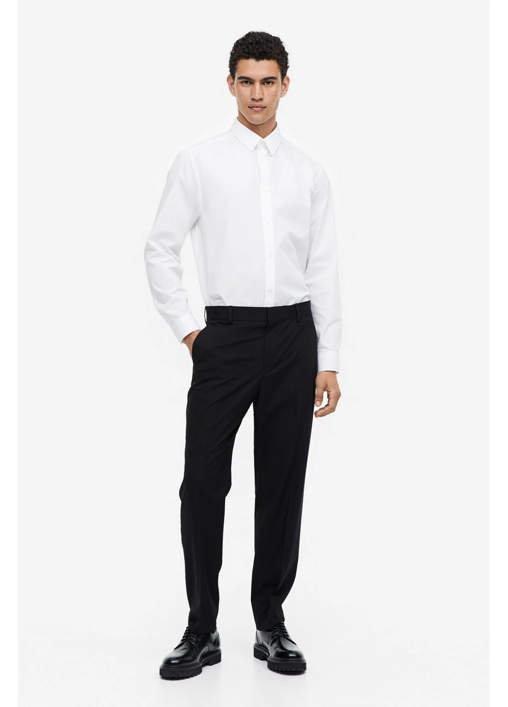 Белая классическая рубашка H&M