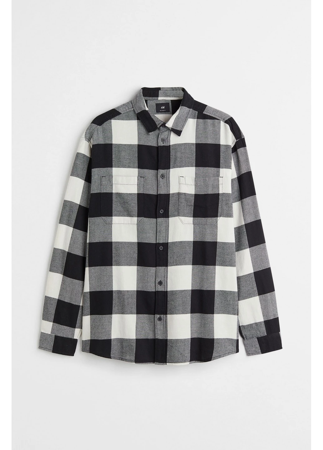 Черно-белая кэжуал рубашка H&M