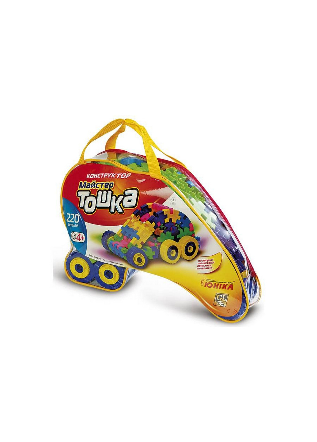 Конструктор с крупными деталями «Тошка», 220 запчастей 13х41х27 см Юника (260498664)