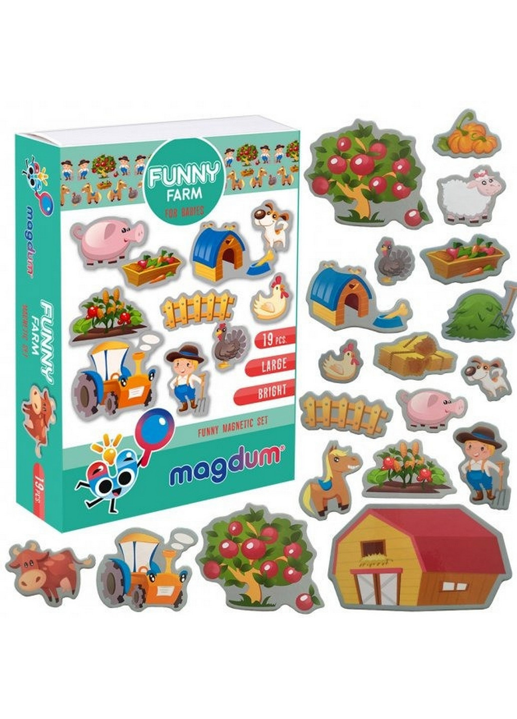 Набор магнитов "Веселая Ферма" 3,7х17х12 см MAGDUM (260496697)
