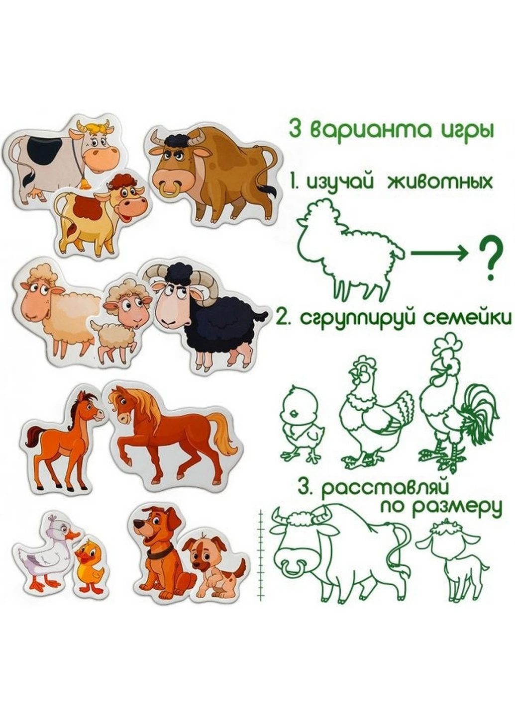 Набір магнітів "Ферма сімейки" 3,7х17х12 см MAGDUM (260497734)