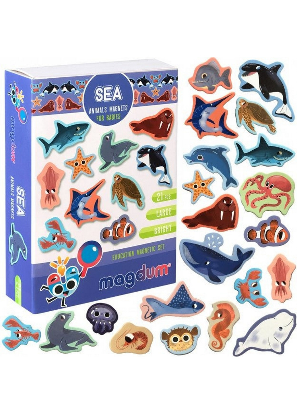 Набір магнітів "Морські Тварини" 3,7х17х12 см MAGDUM (260497733)