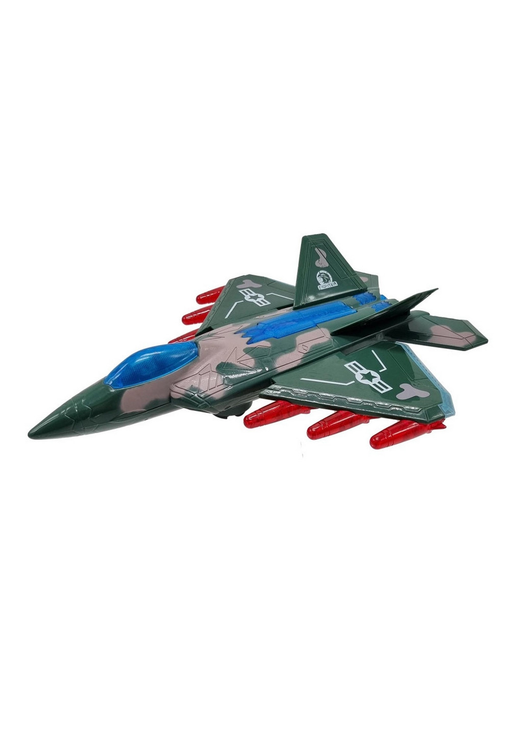 Детская игрушка "Истребитель" со звуком и светом 17,5х35х7 см Bambi (260496128)