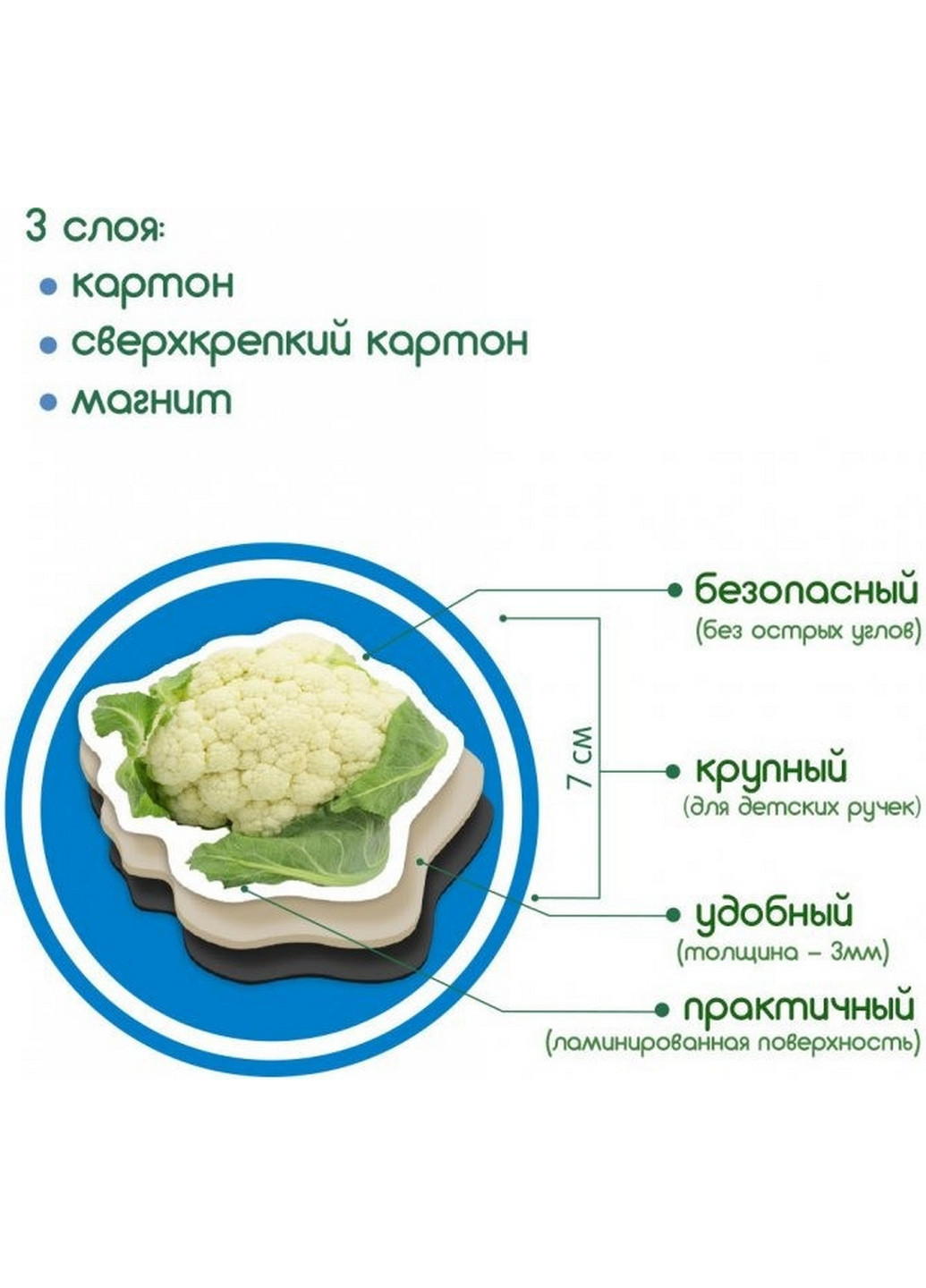 Набор магнитов "Овощи" 3,7х17х12 см MAGDUM (260497730)