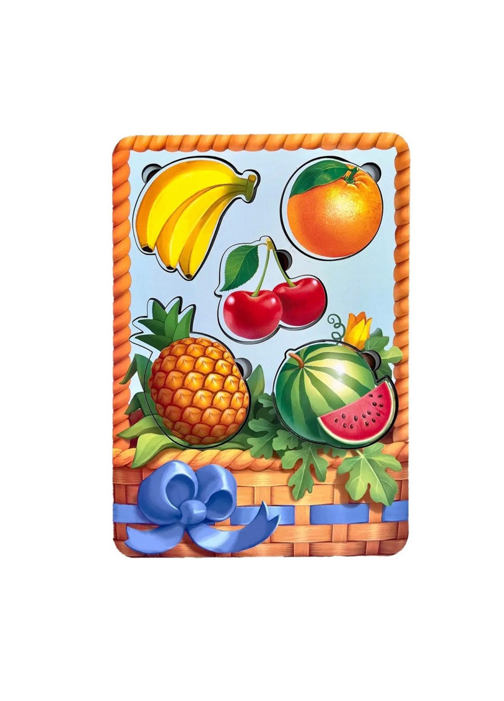 Настольная развивающая игра "Корзина с фруктами-1" сортер-вкладыш 1,5х16х23 см Ubumblebees (260499793)