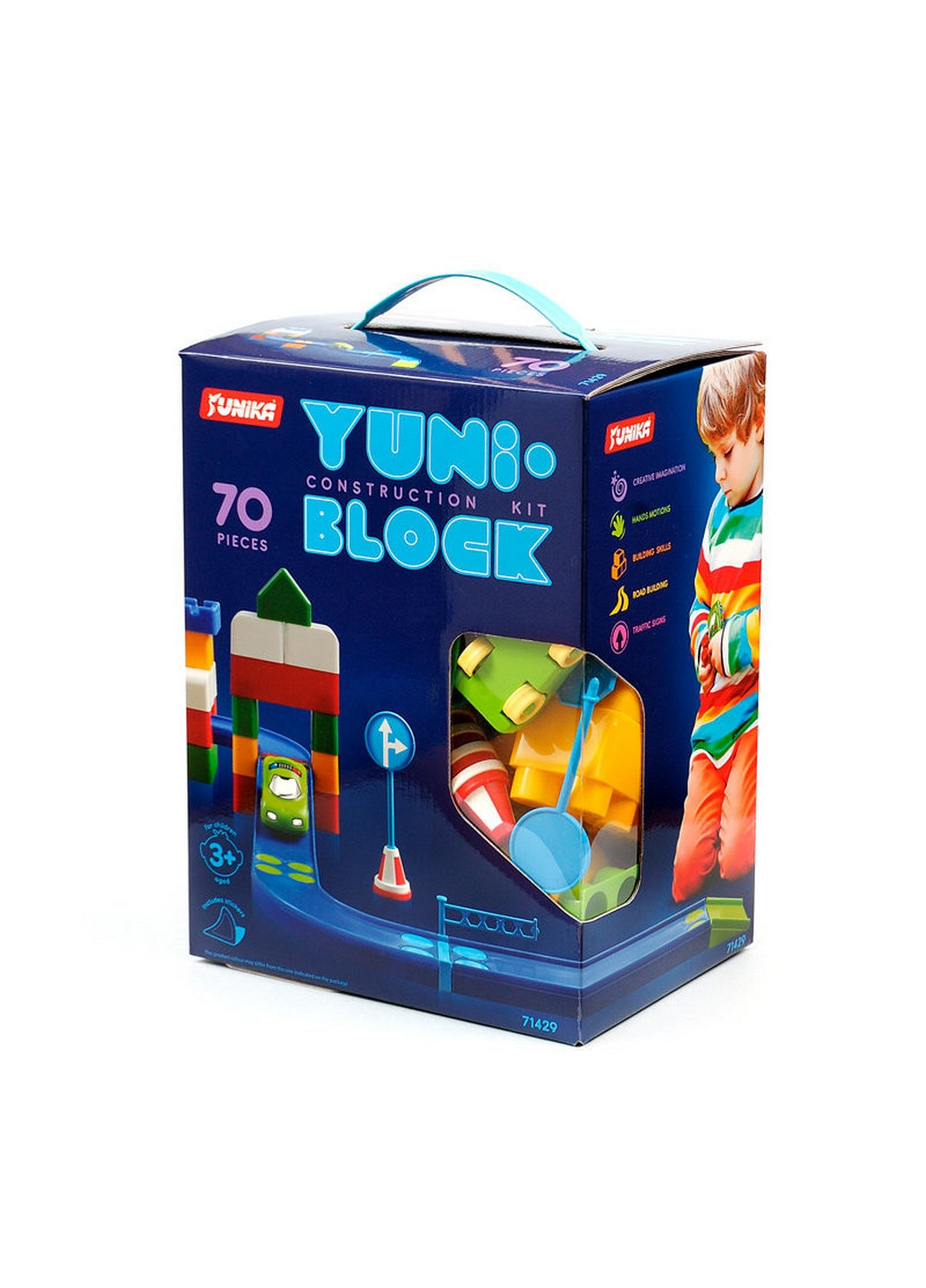 Конструктор дитячий "YUNI-BLOK", 70 великих деталей Від 3-х років Юника (260498658)