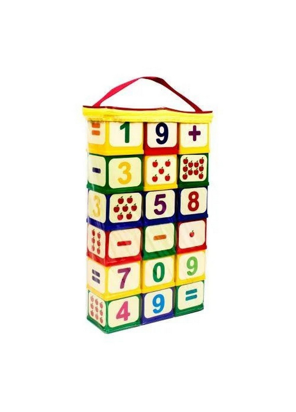 Детские развивающие кубики "Арифметика", 18 кубиков 40х25х9 см Юника (260496518)