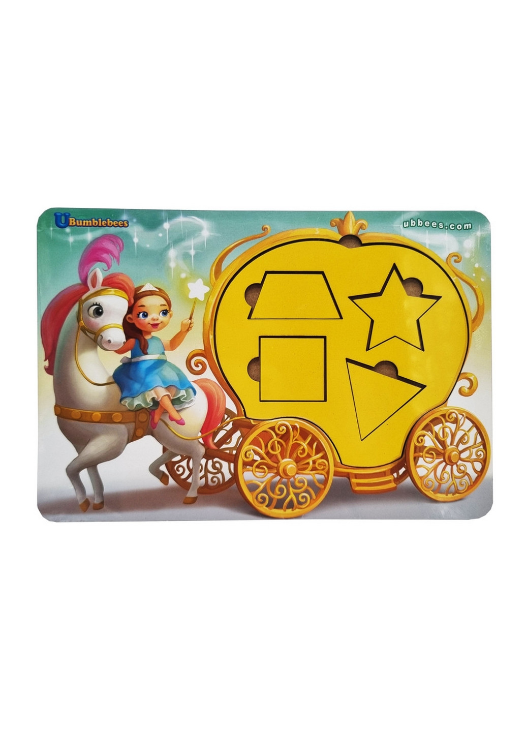 Деревянная развивающая игра "Фея и карета" танграм 5х23х16 см Ubumblebees (260496972)