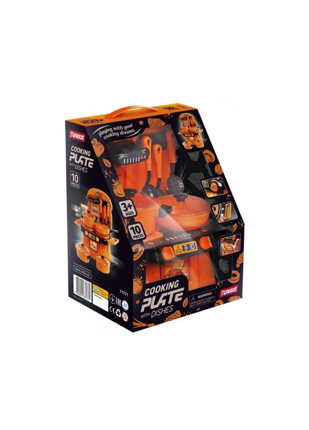 Игровой набор Кухонная плита "Cooking Plate with Dishes" 10 предметов 22х40х27 см Юника (260497618)