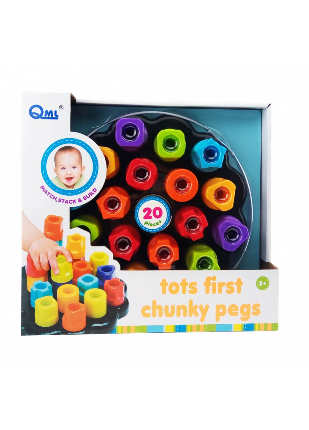 Мозаика для самых маленьких, 20 деталей 28х30,5х5,6 см QML (260498956)