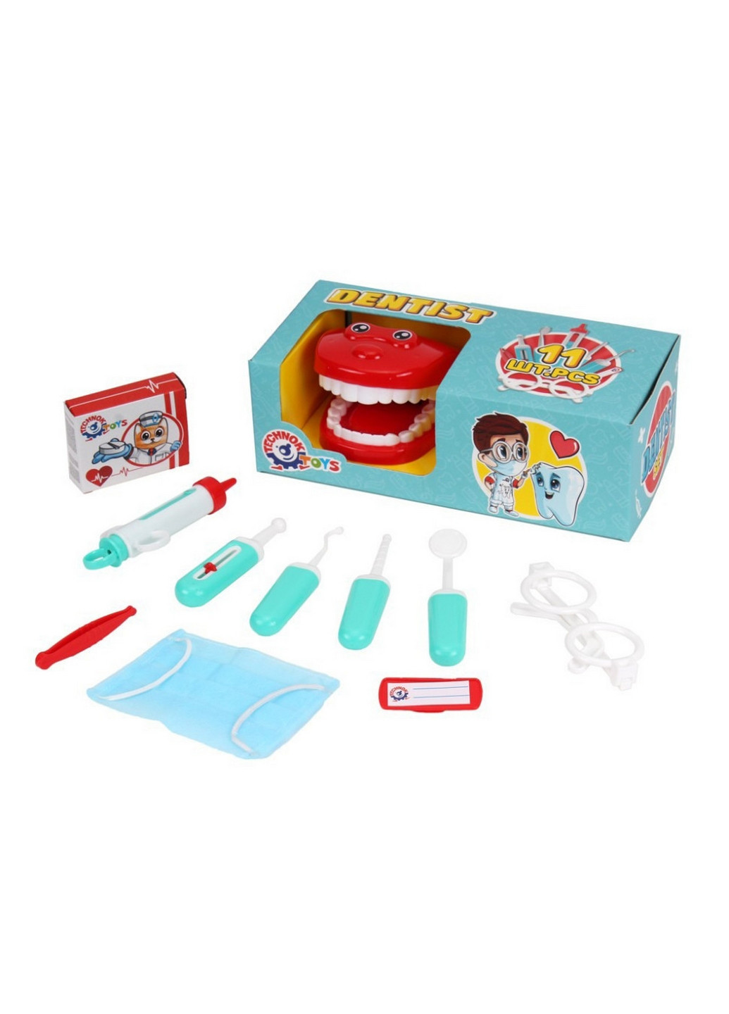 Іграшка "Набір стоматолога", 11 предметів 9,4х26,4х12,4 см ТехноК (260497569)
