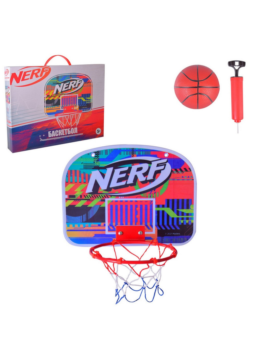 Детский игровой баскетбольный набор щит с мячом и насосом 30,5х40,5х6 см Bambi (260499073)