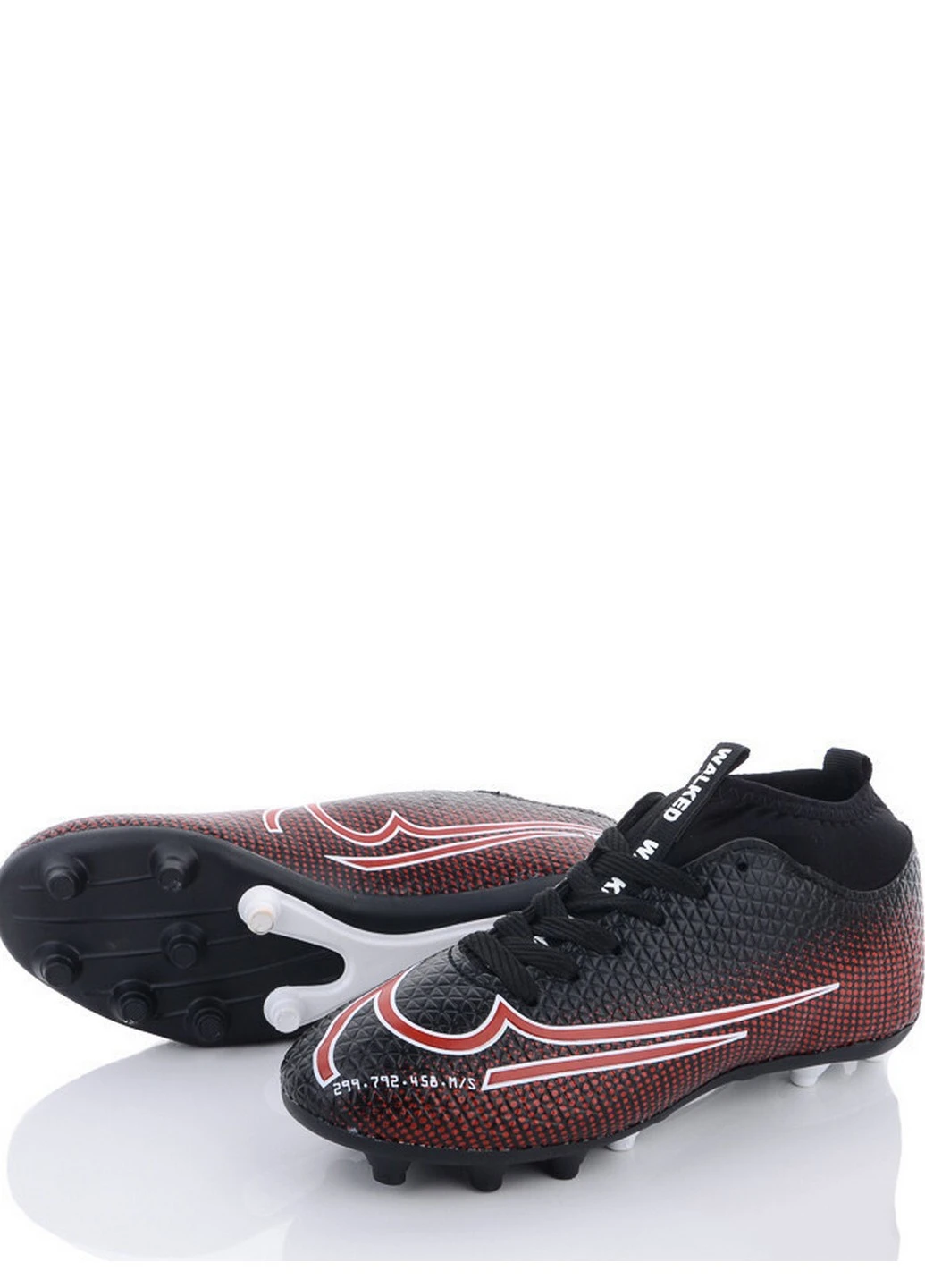 Черные шипованные бутсы r808-black Walked