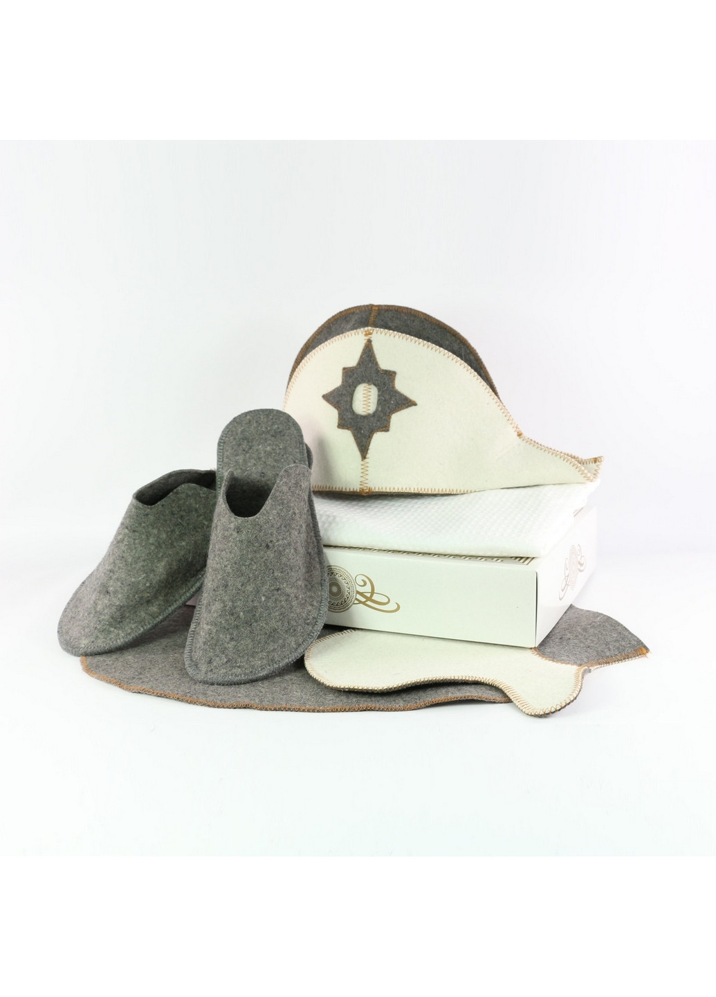 Набір подарунковий для лазні та сауни "Наполеон" 5 предметів Універсальний Luxyart (260498842)