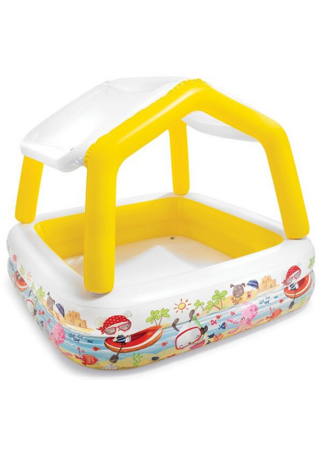 Детский надувной бассейн со съемным крышем 157х122 см Intex (260497170)