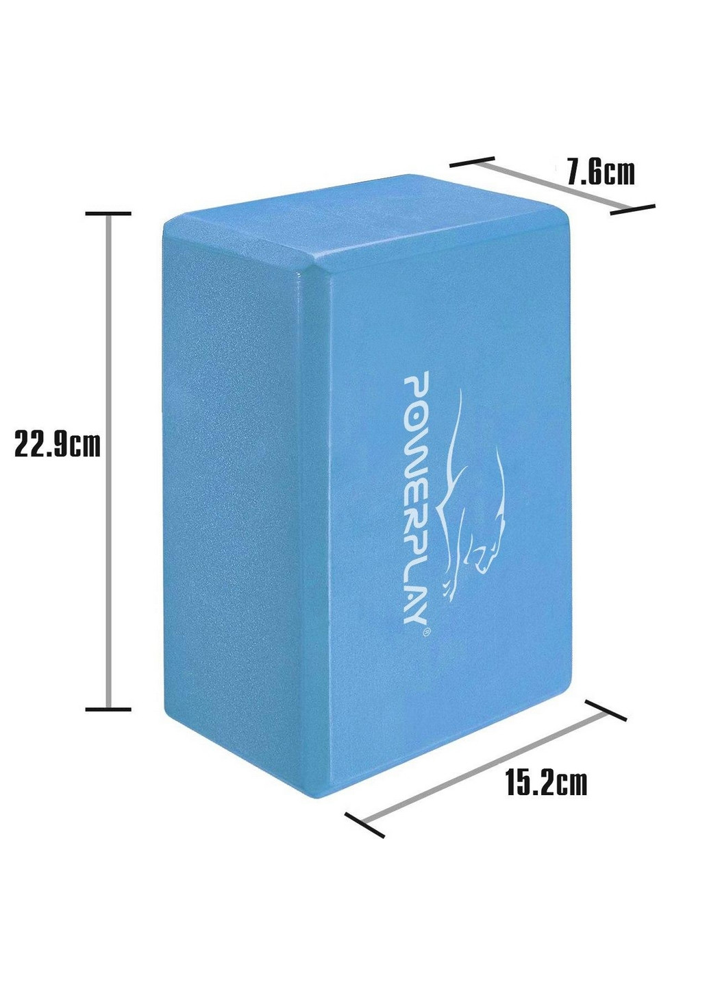 Блок для йоги 7,6x15,2x22,9 см PowerPlay (260497474)