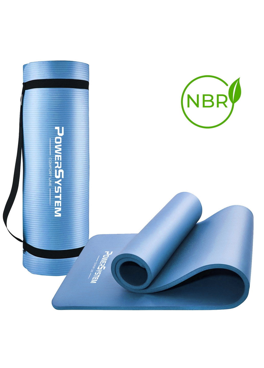 Коврик для йоги и фитнеса 180х61х1 см Power System (260499585)