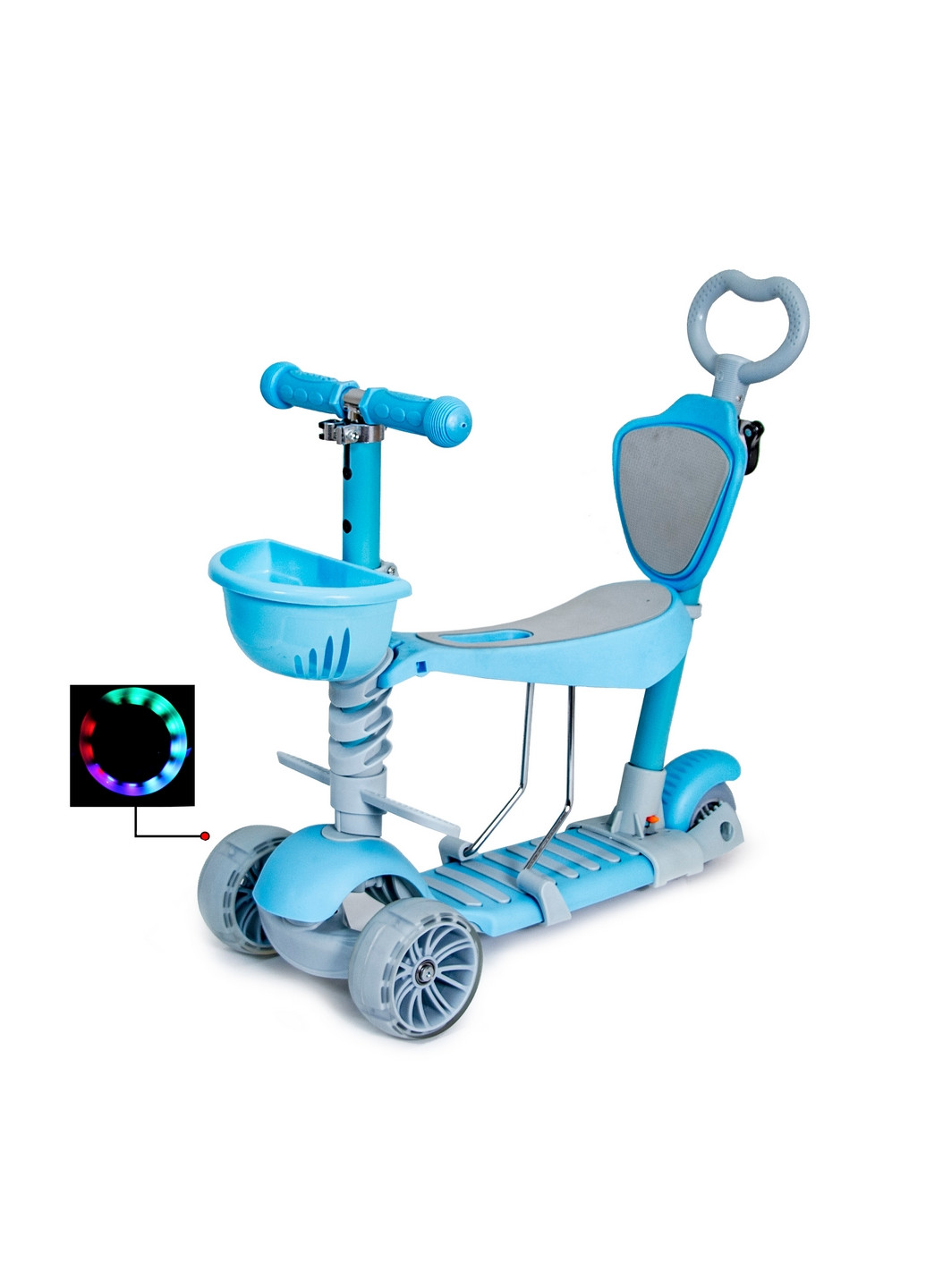 Самокат 5in1 многофункциональный, с родительской ручкой От 1-8 лет Scale Sports (260499690)