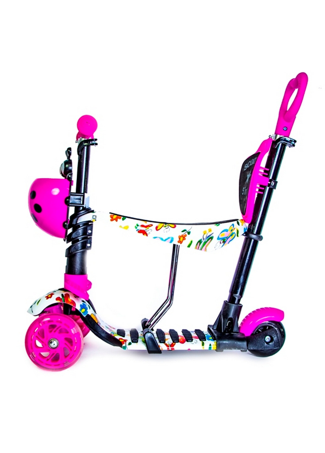 Самокат 5 в 1, с родительской ручкой От 2-8 лет Scale Sports (260497864)