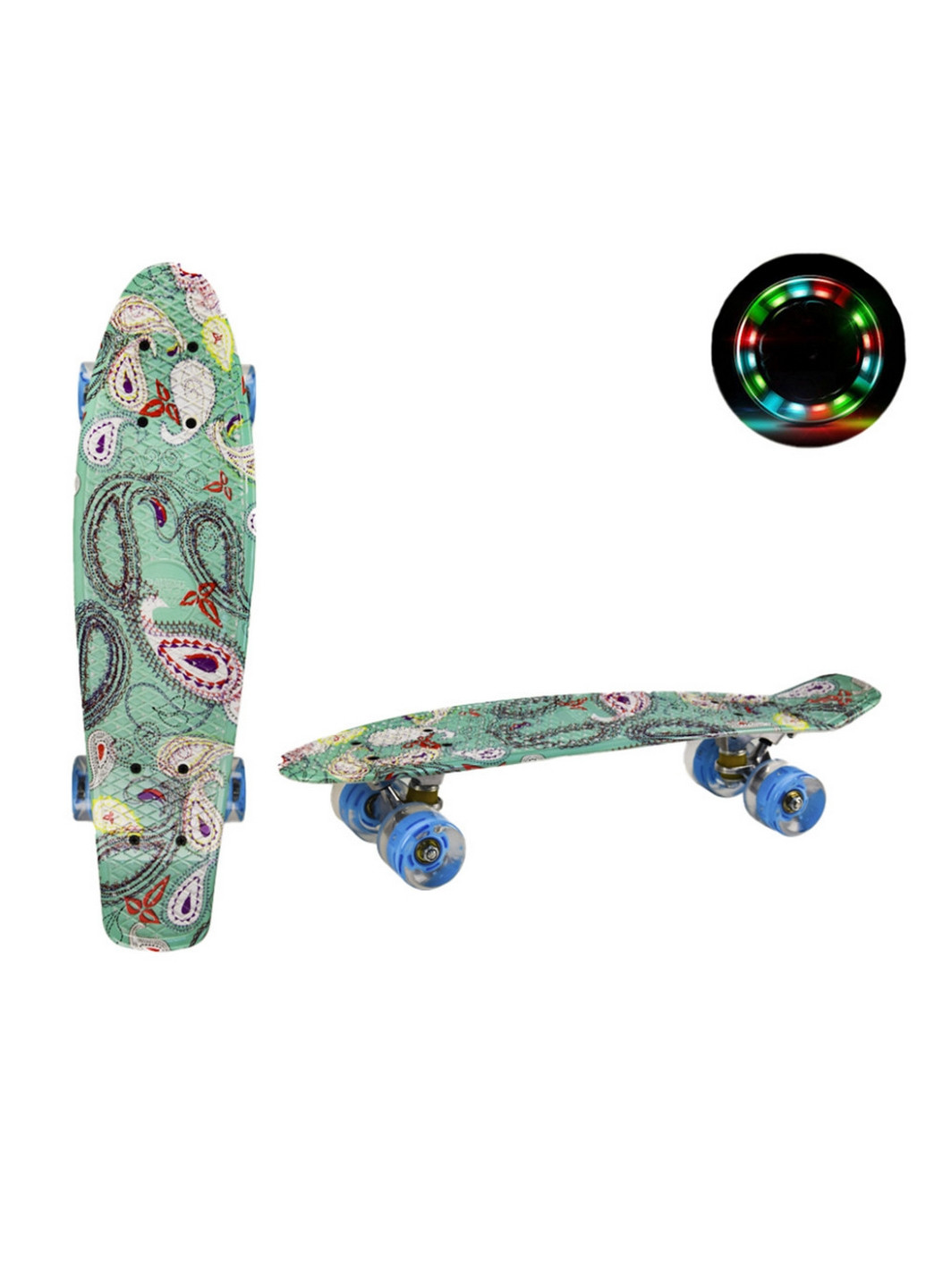 Скейт "Пенни борд" колеса со светом, принт 56 см Bambi (260499027)