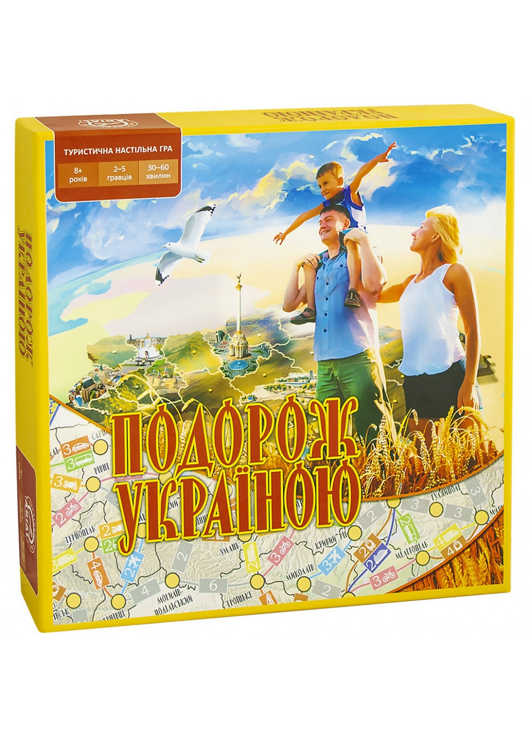 Настільна гра "Подорож Україною" на укр. Мови 6х25х25 см Arial (260496664)
