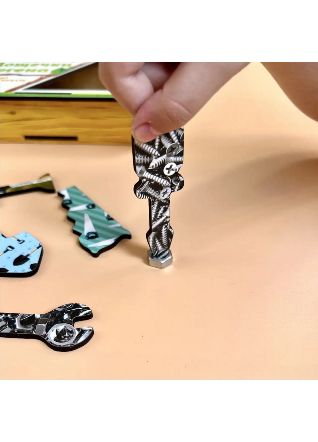 Деревянные досточки сегена "Инструменты" с узорами 4х12х17,5 см Ubumblebees (260498987)