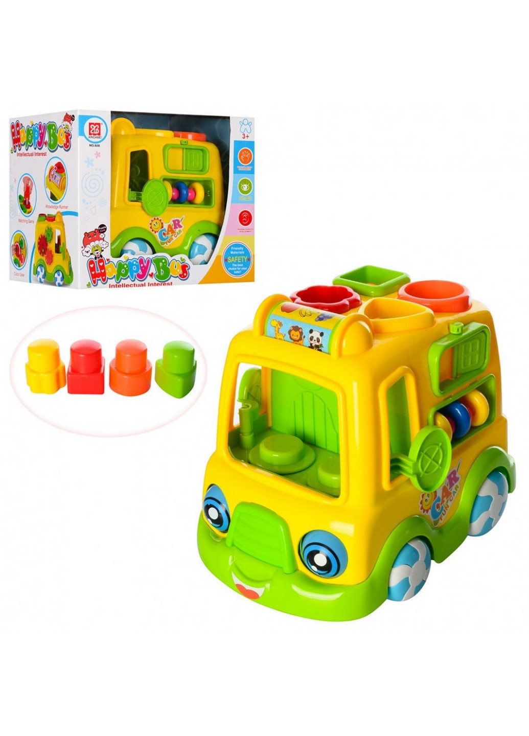 Сортер Машинка, машинка трещотка, счеты 24х21х28 см Bambi (260511943)