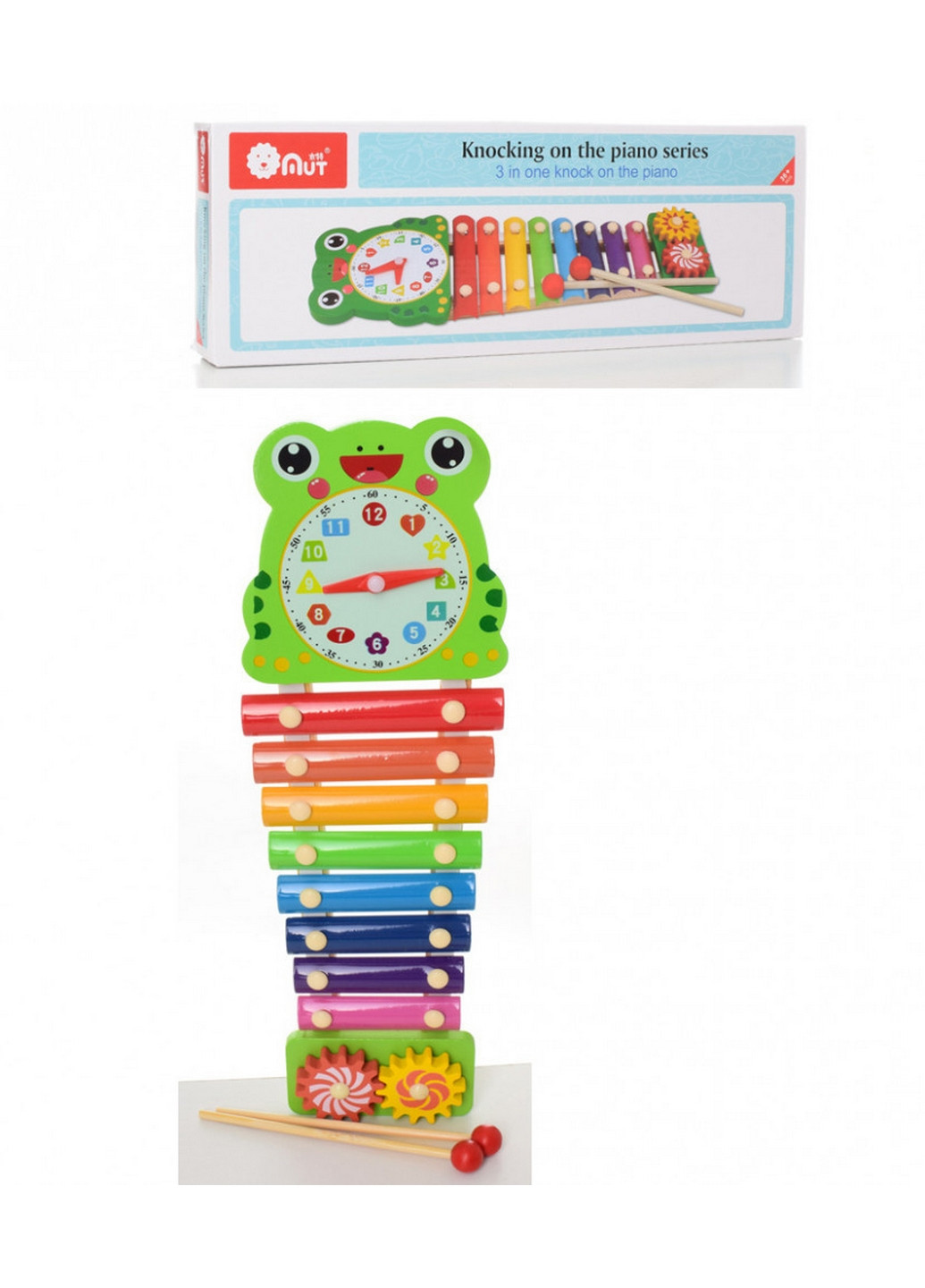 Детская игрушка Ксилофон (Жаба) 8х38х8 см No Brand (260512069)