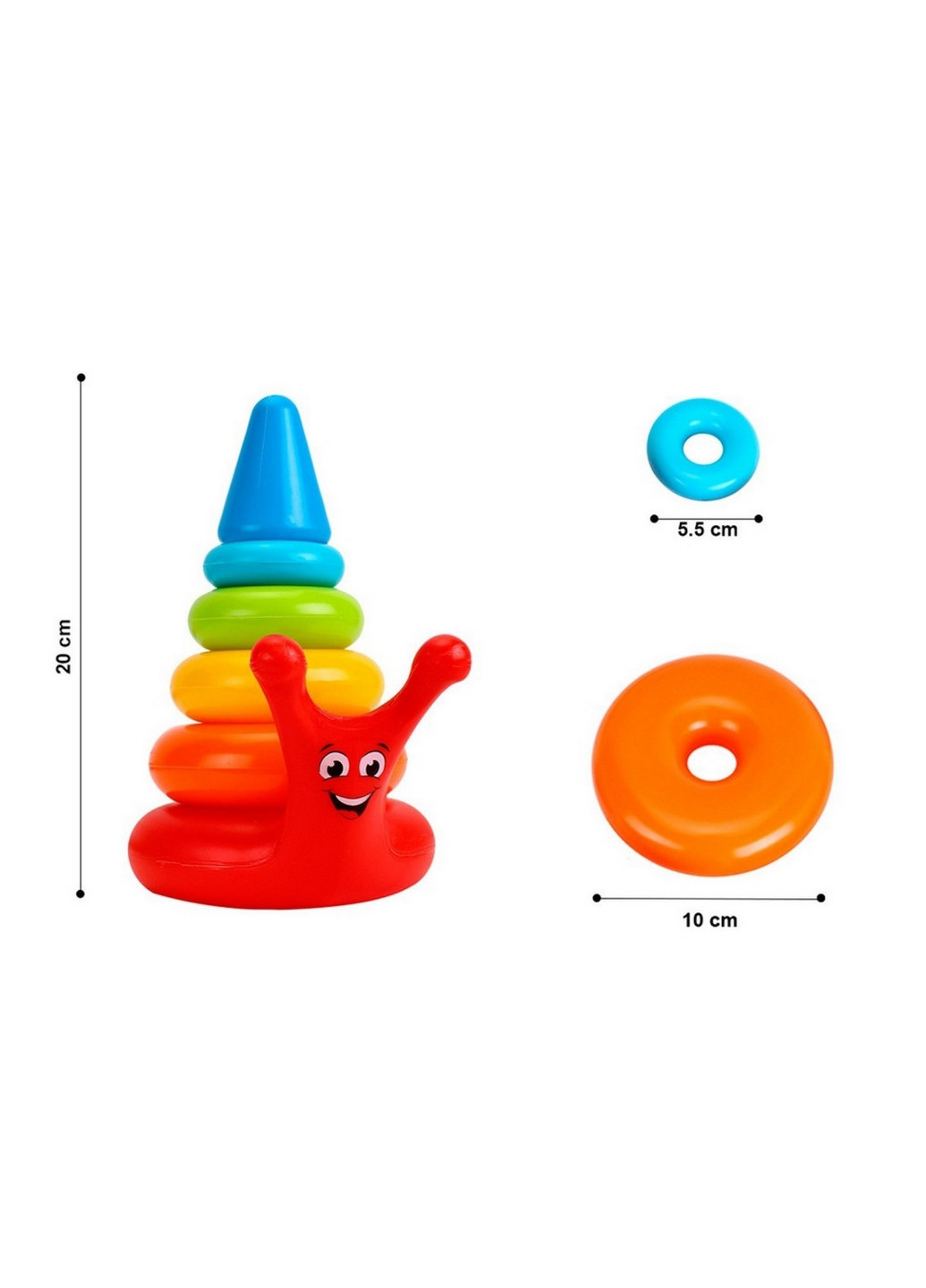 Детская развивающая игрушка "Пирамидка" 20х19х12 см ТехноК (260514221)