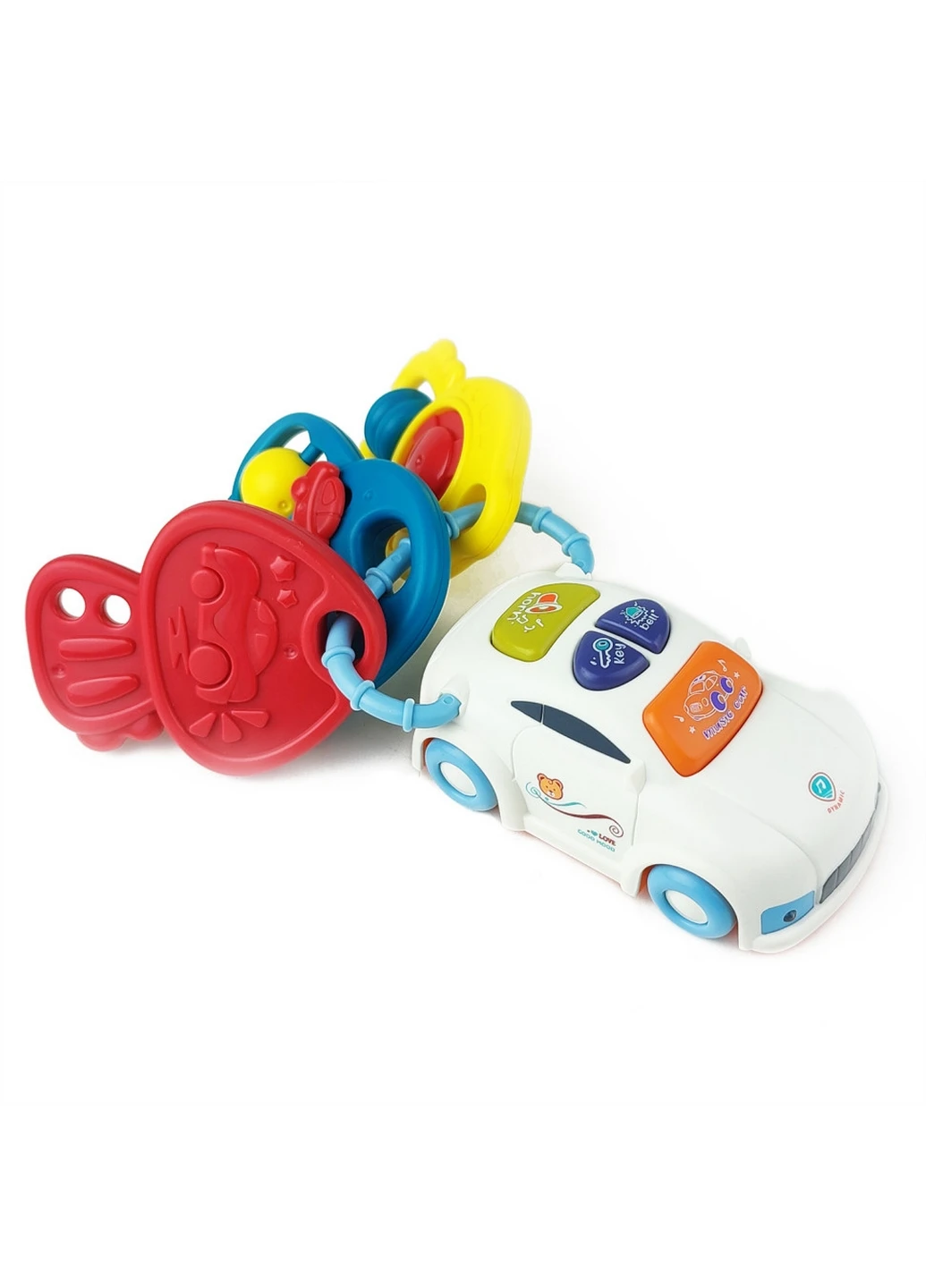 Музична іграшка машинка з брелоком-ключами 6,4х21,1х15,7 см Jialegu Toys (260514427)