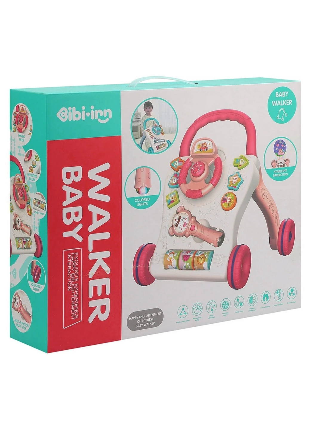 Дитячі ходунки-каталка з музикою та світлом 38х11х48 см Limo Toy (260514107)