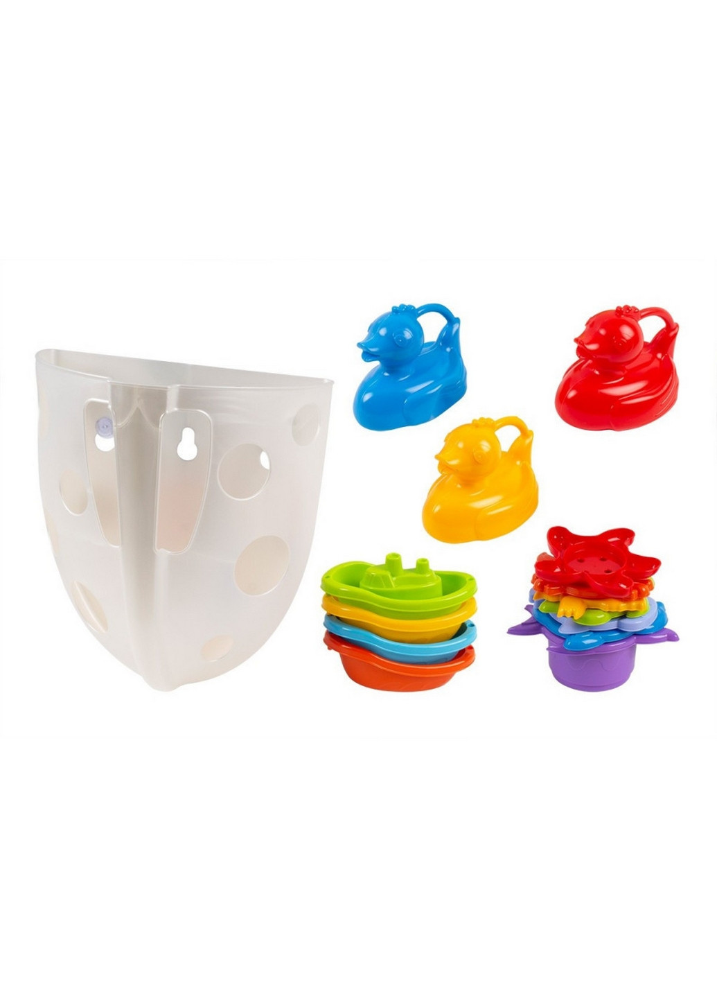 Набір для ванної кімнати Органайзер, 14 іграшок 23,5х20х13 см ТехноК (260512459)