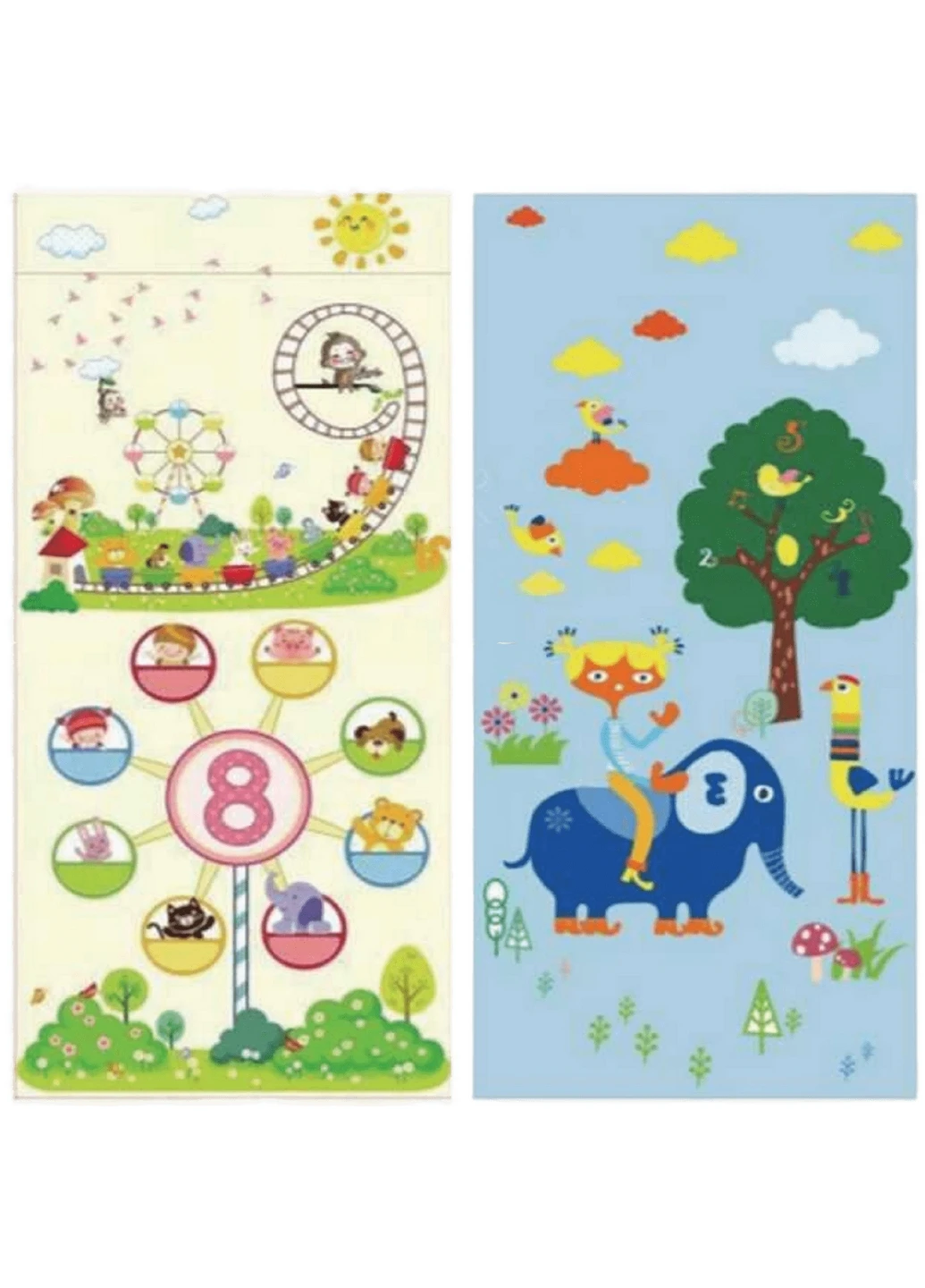 Игровой термо коврик "Animals" 2-х сторонний 180х150х0,8 см No Brand (260513066)
