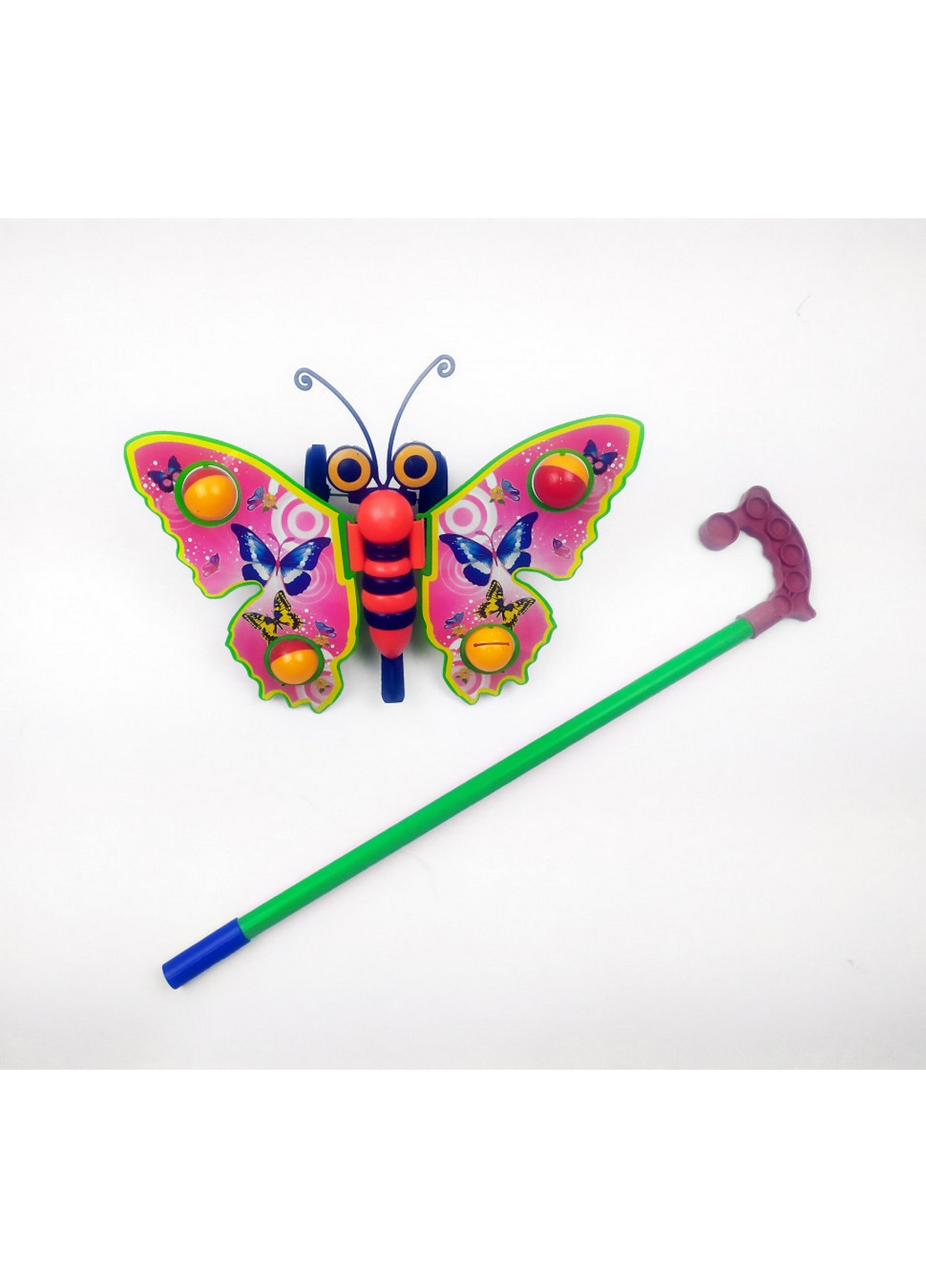 Дитяча каталка на паличці Метелик махає крилами 35х15х10 см Metr+ (260513169)