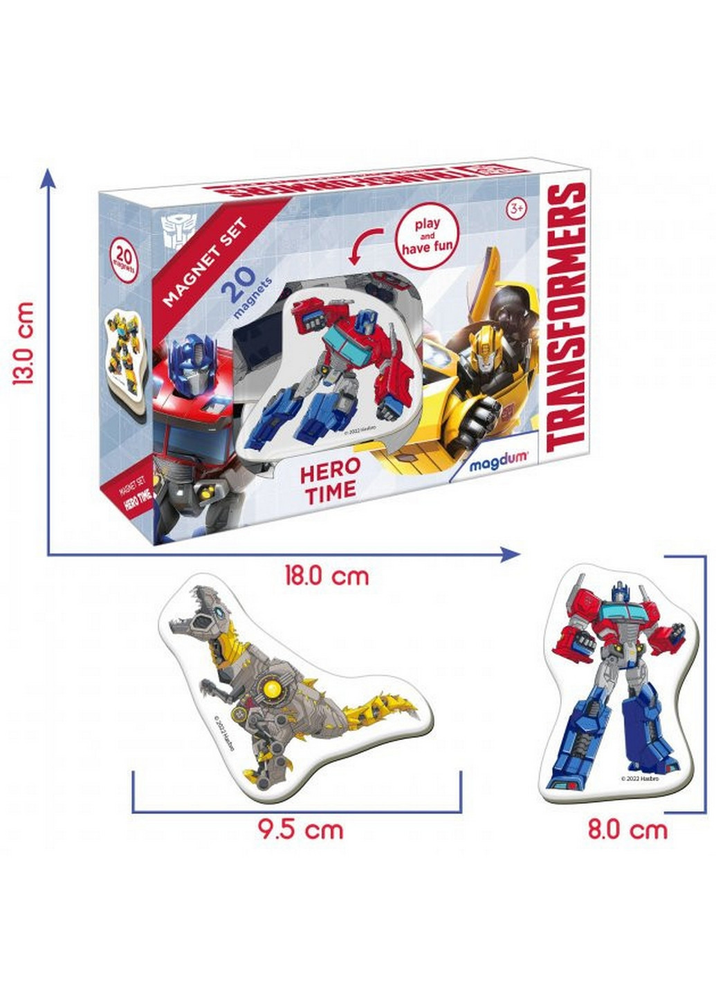 Набір магнітів "Трансформери. Час героїв" 4х17х12 см MAGDUM (260513552)