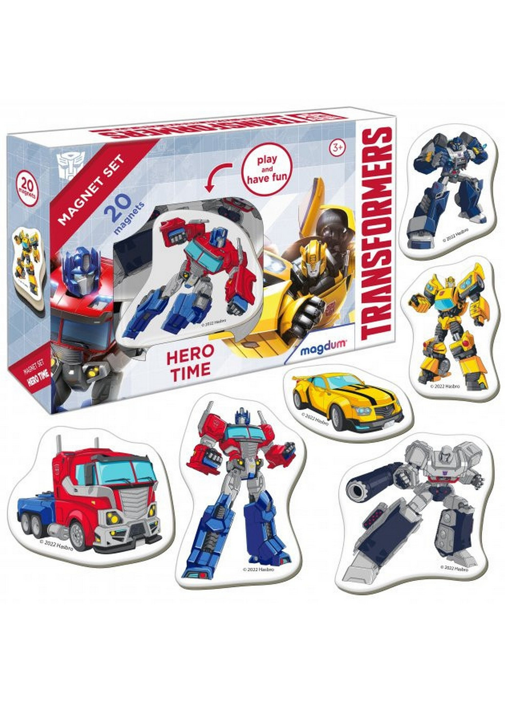 Набір магнітів "Трансформери. Час героїв" 4х17х12 см MAGDUM (260513552)