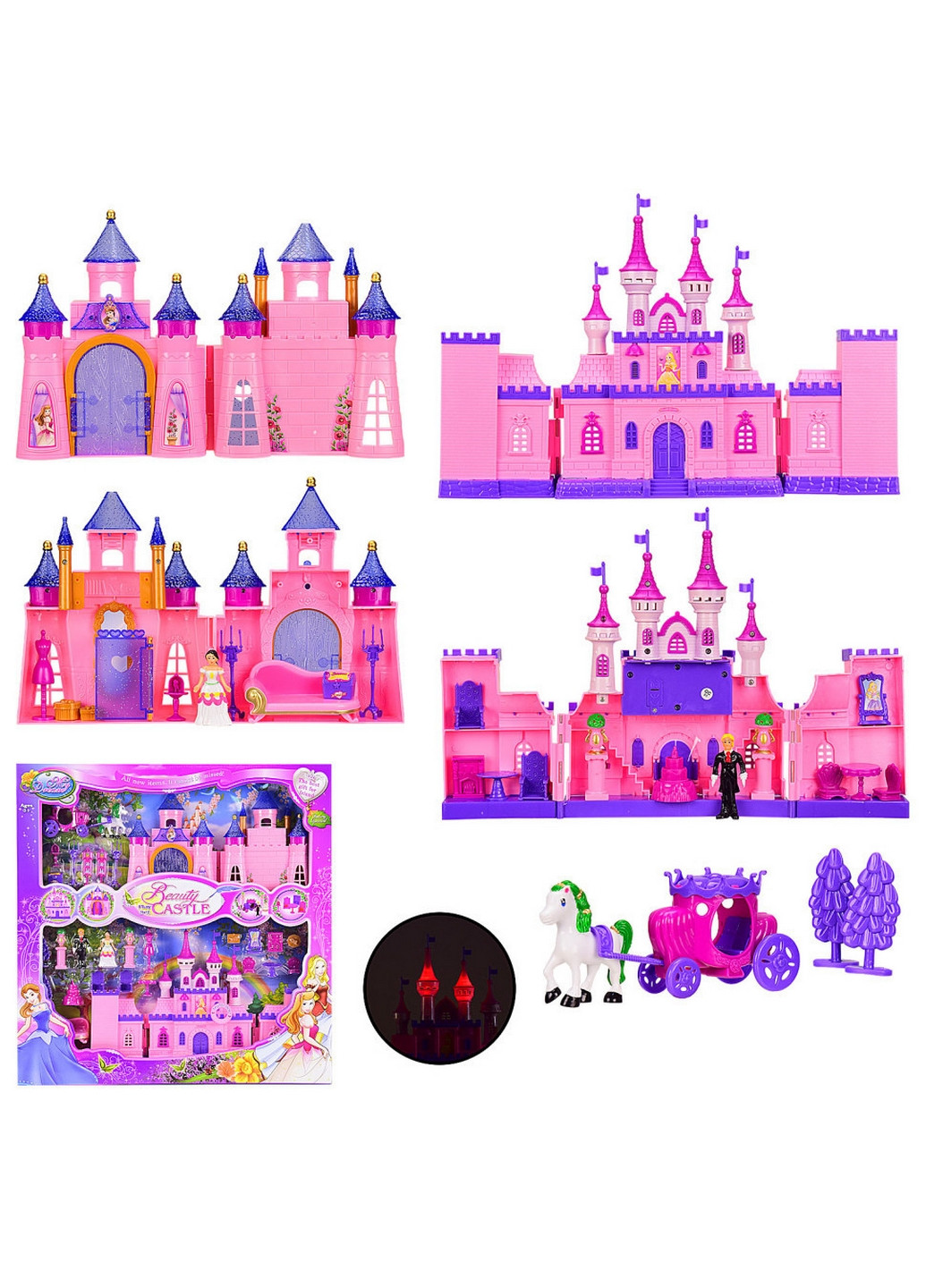 Детский игровой набор "Замок" с мебелью и фигурками 57х6,5х58 см Bambi (260511881)