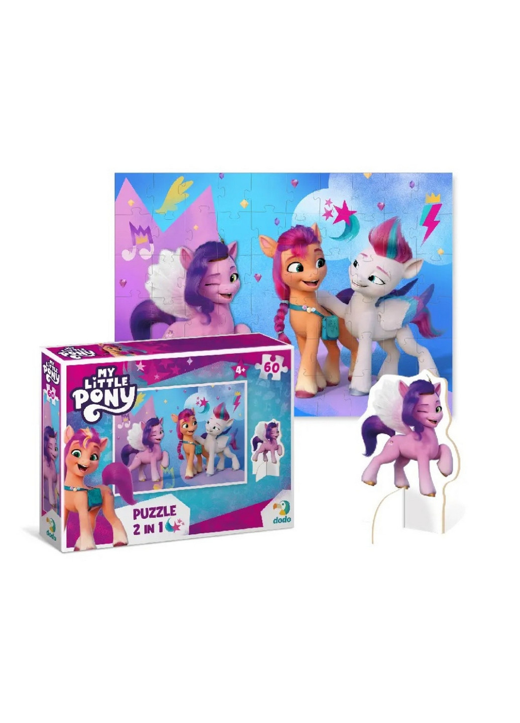 Дитячі пазли My Little Pony "Стильні подружки", 60 елементів, з фігуркою 32х23 см Dodo (260514312)