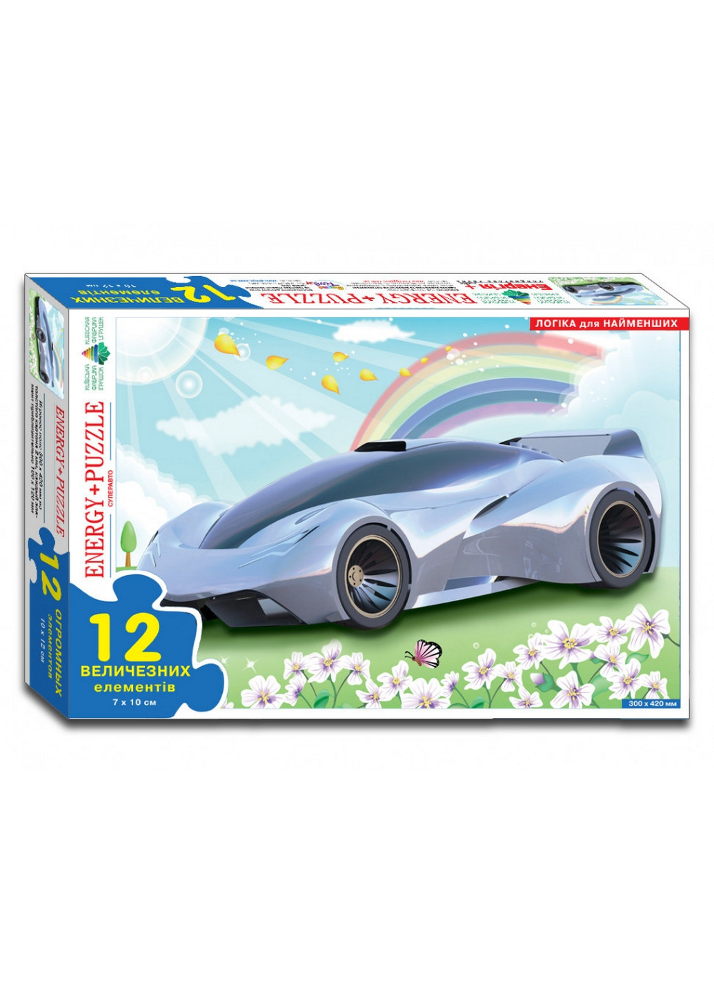 Дитячі пазли "Супер авто" з 12 деталей Від 2-х років Энергия Плюс (260513707)