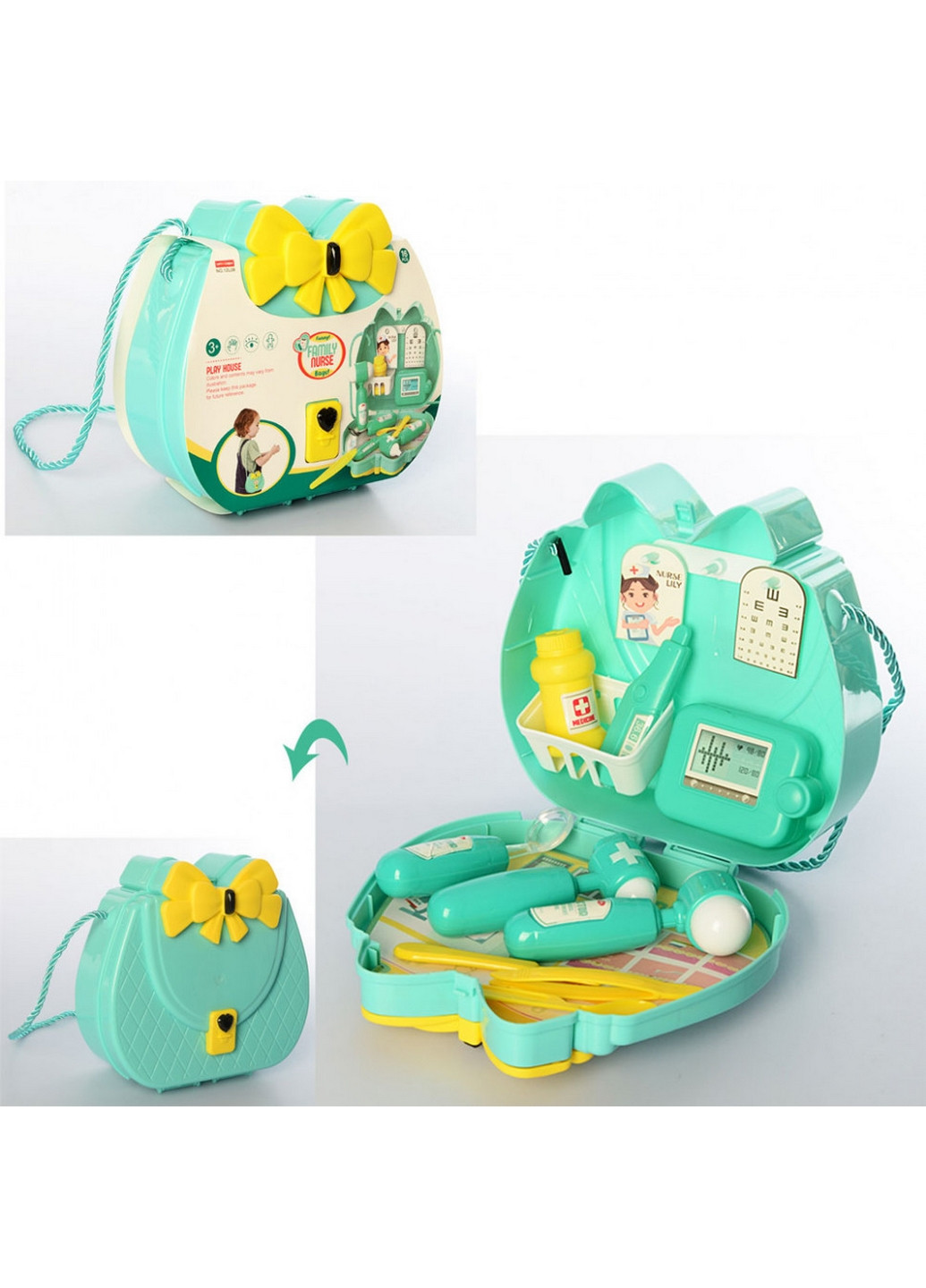 Детский игровой набор доктора в сумочке 22 см PLAY MATE (260513684)