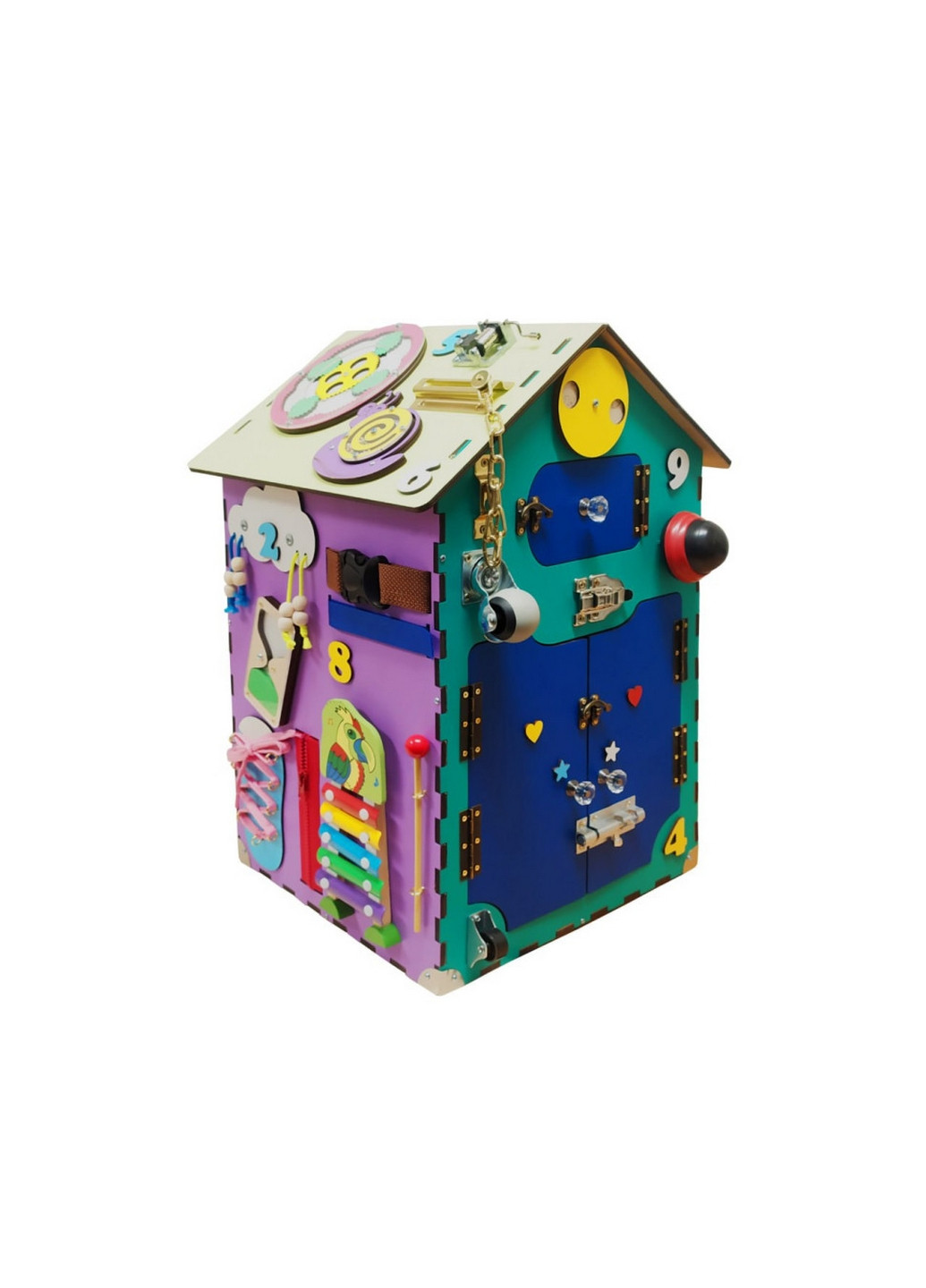Іграшка, що розвиває Бізікуб Temple Group "Будиночок" 55х30х30 см No Brand (260512147)