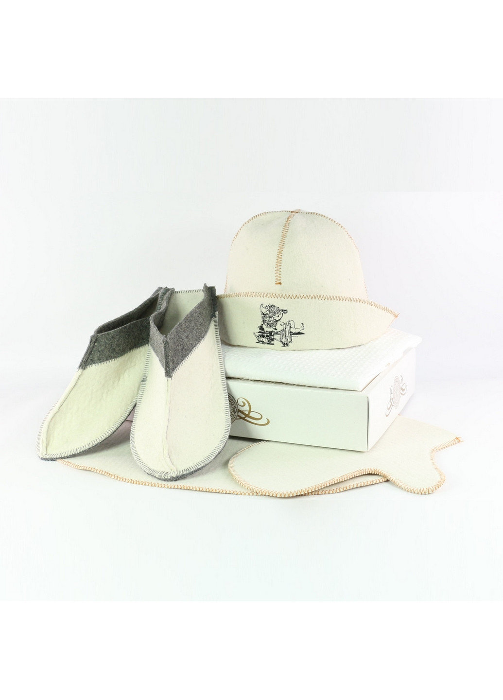 Набір подарунковий для лазні та сауни "Банщик" 5 предметів Універсальний Luxyart (260513637)