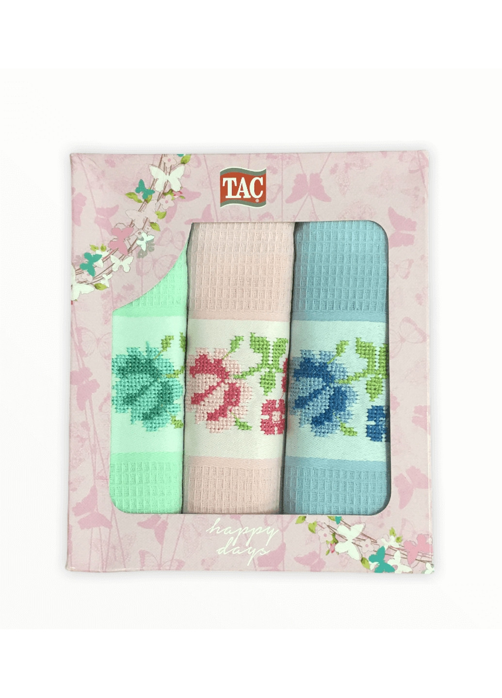 Вафельные полотенца 45х70 см Tac комбинированный