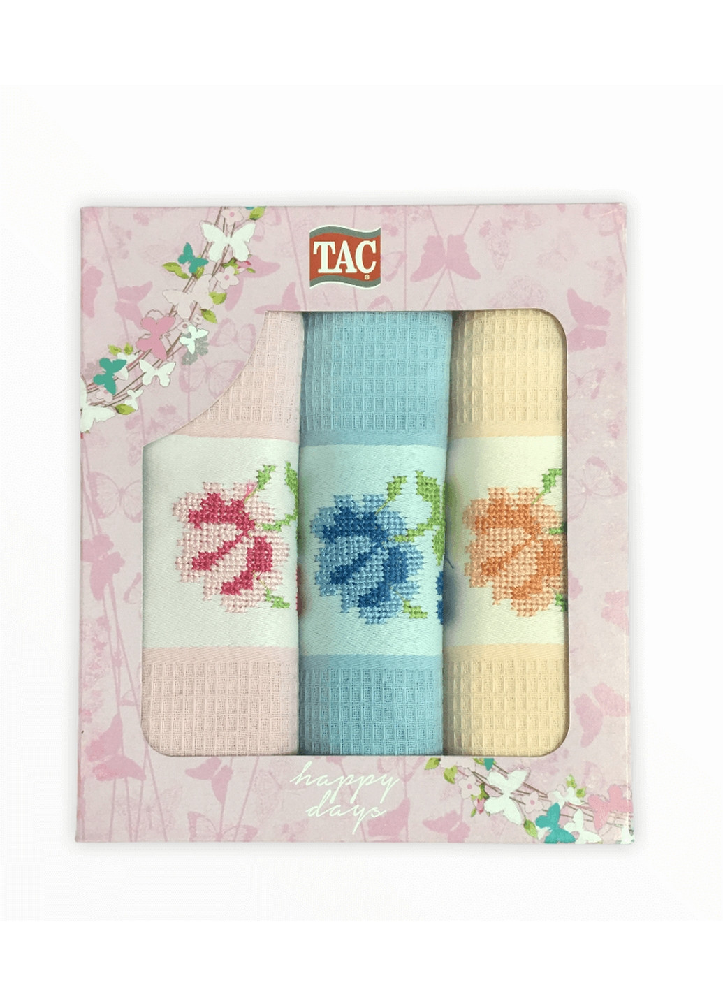 Вафельные полотенца 45х70 см Tac комбинированный